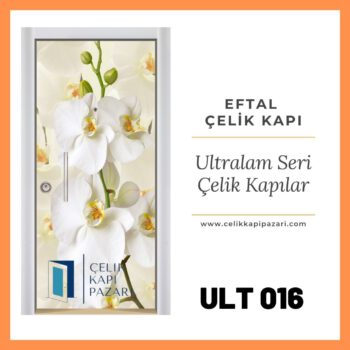 ULT 016 Orkide çiçek Model çelik Kapı